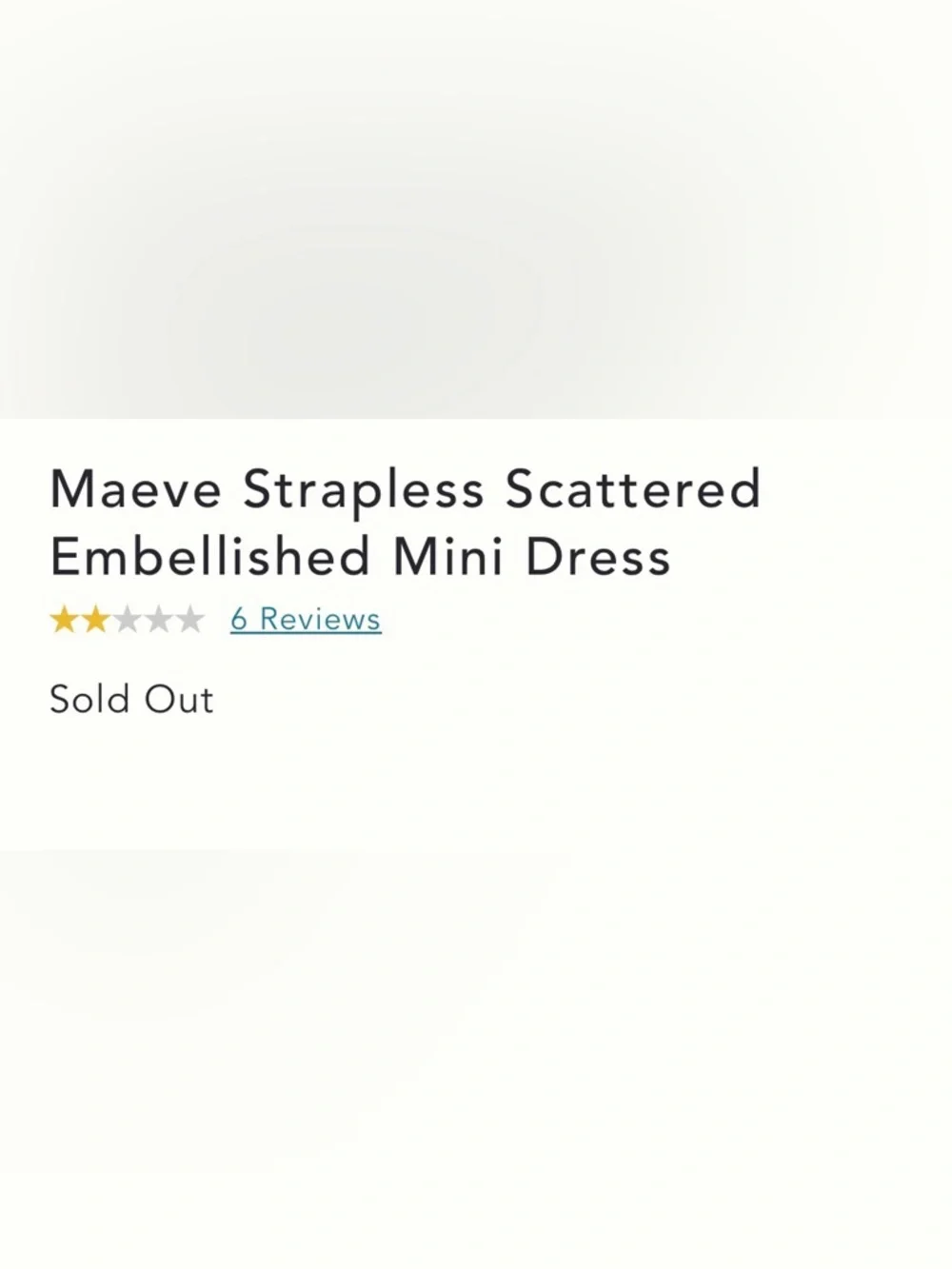 Anthropologie Maeve Strapless Scattered Embellished Mini Dress - Picture 4 of 8